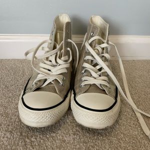 Gold glitter high top Converse